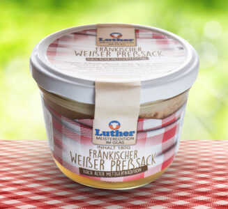 Weißer Pressack 180g Glas